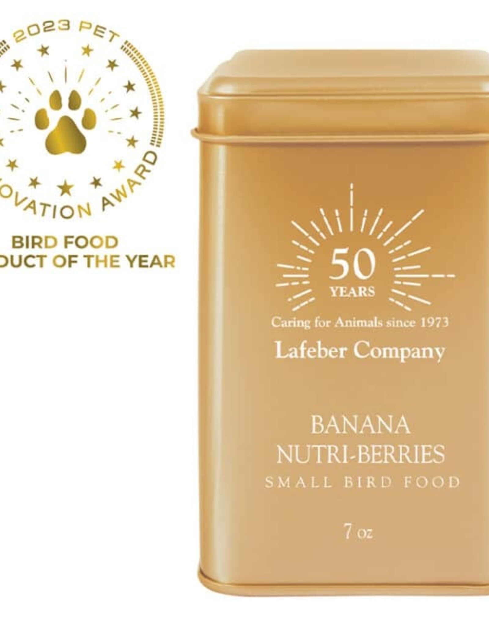 LAFEBER'S LAFEBER'S- NUTRI-BERRIES- PELLETED DIET/TREAT- 103.5X3.5X5.5- 7 OZ- LIMITED EDITION- BANANA- SMALL BIRD