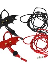 REPTILE- ADJUSTABLE HARNESS/LEASH- WITH WINGS (WING SPAN 5X2)- FIRE RED- SMALL