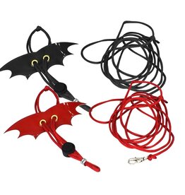 REPTILE- ADJUSTABLE HARNESS/LEASH- WITH WINGS (WING SPAN 5X2)- FIRE RED- SMALL