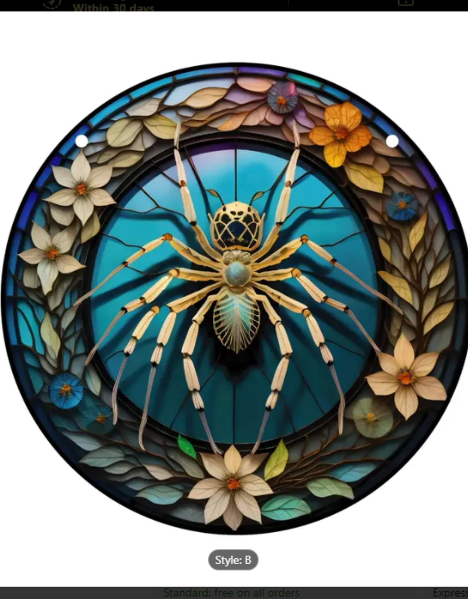 SIGN- SUNCATCHER- 5.9X5.9- SPIDER