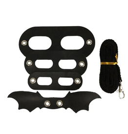 REPTILE ADJUSTABLE HARNESS/LEASH WITH WINGS- BLACK*THIS SET HAS 3 SIZES