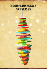 BIRD TOY- WOOD- 5X1.5X15.75- PLANK/STACK