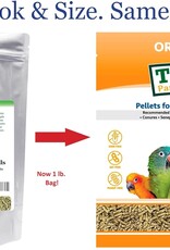 TOP'S PARROT FOOD TOP'S- OUTSTANDING BIRD PELLETS- HOOKBILL-  1 LB- SMALL