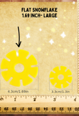 TOY MAKING- PLASTIC- 1.69X1.69- 5/16 HOLE- FLAT- SNOWFLAKES- LARGE