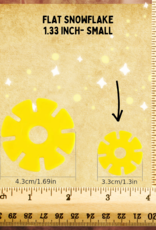 TOY MAKING- PLASTIC- 1.33X1.33- 5/16 HOLE- FLAT- SNOWFLAKES- SMALL