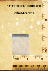 SUPER BIRD CREATIONS TOY MAKING- BALSA- 1" X 1" X 1"- BLOCK