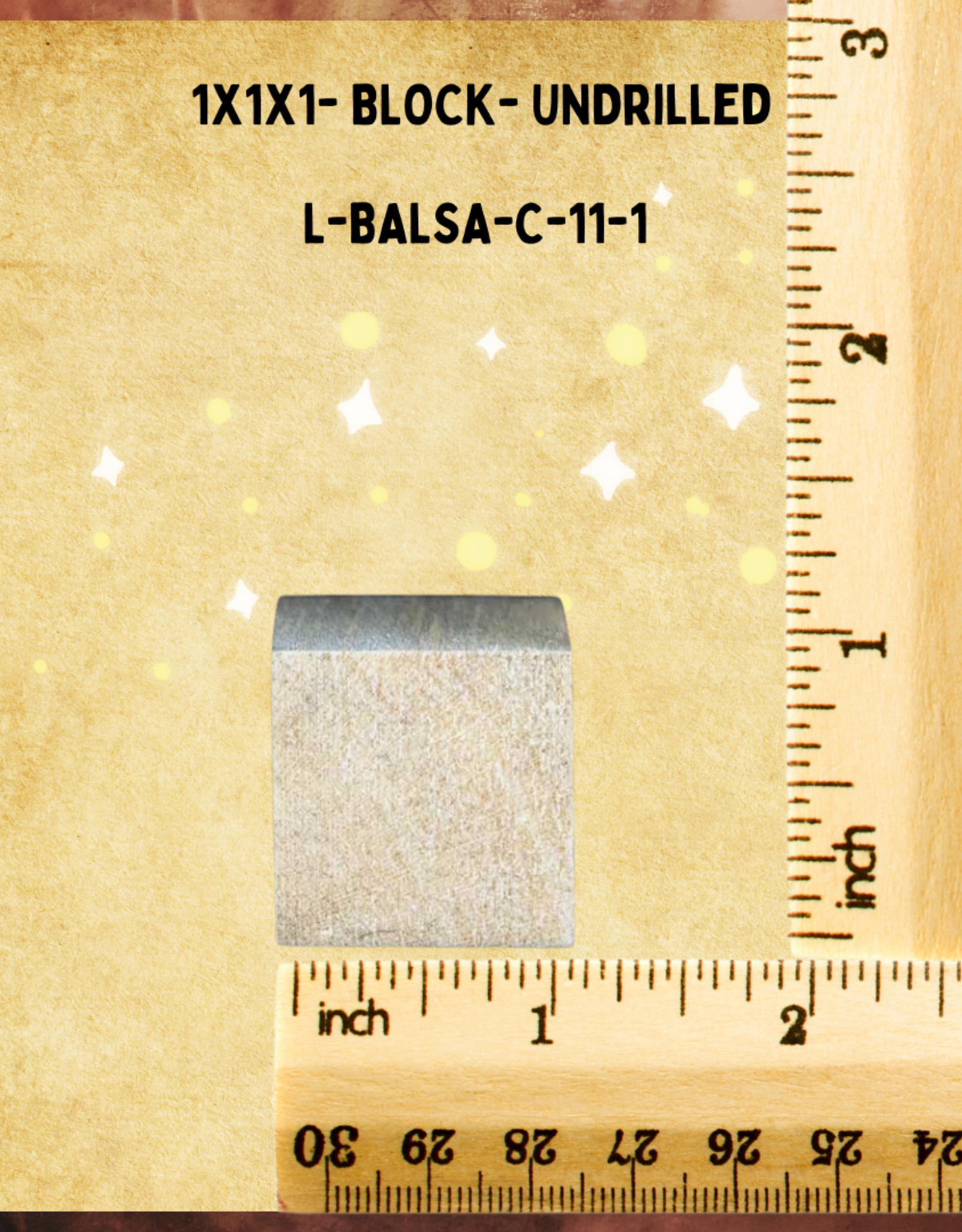 SUPER BIRD CREATIONS TOY MAKING- BALSA- 1" X 1" X 1"- BLOCK