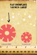 TOY MAKING- PLASTIC- 1.69X1.69- 5/16 HOLE- FLAT- SNOWFLAKES- LARGE