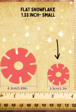 TOY MAKING- PLASTIC- 1.33X1.33- 5/16 HOLE- FLAT- SNOWFLAKES- SMALL