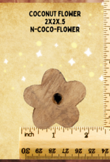 TOY MAKING- COCONUT- FLOWER- 2X2X.5- 9MM HOLE