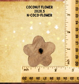 TOY MAKING- COCONUT- FLOWER- 2X2X.5- 9MM HOLE
