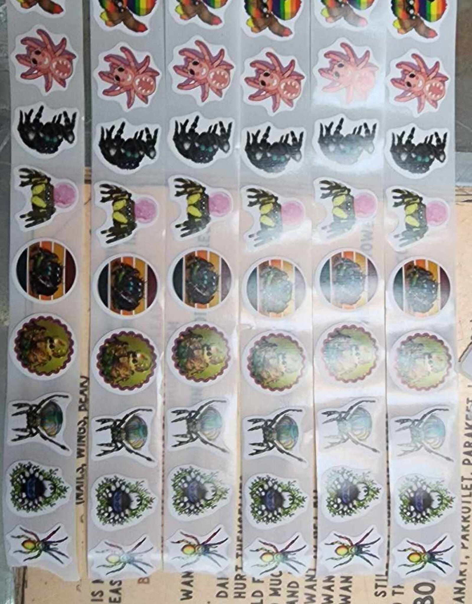 STICKER- SMALL SPIDER- 6 COUNT