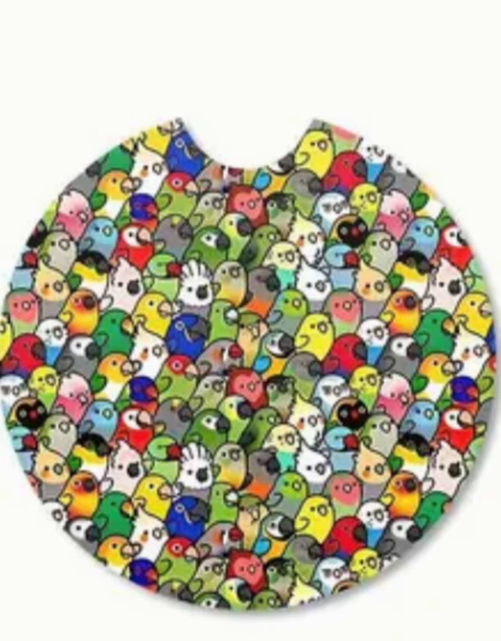 TRAVEL MUG/CUP- AUTO DRINK COASTER MAT- 2.7X.15- BIRDS- SET OF 2