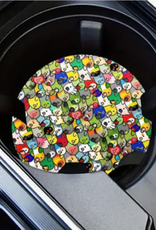TRAVEL MUG/CUP- AUTO DRINK COASTER MAT- 2.7X.15- BIRDS- SET OF 2