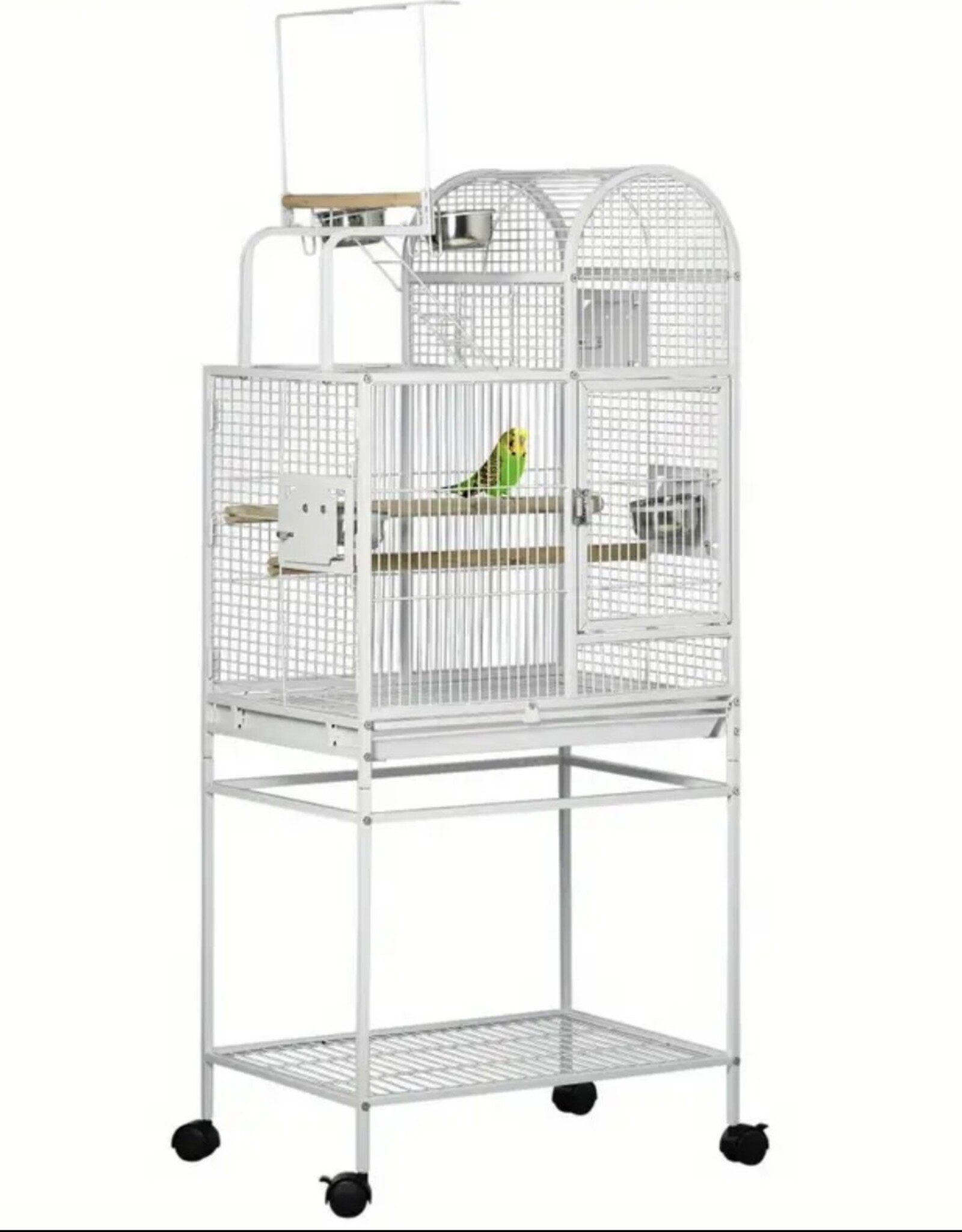 BIRD CAGE- 24x17x64.25- PLAYTOP- WHITE