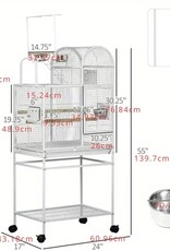 BIRD CAGE- 24x17x64.25- PLAYTOP- WHITE