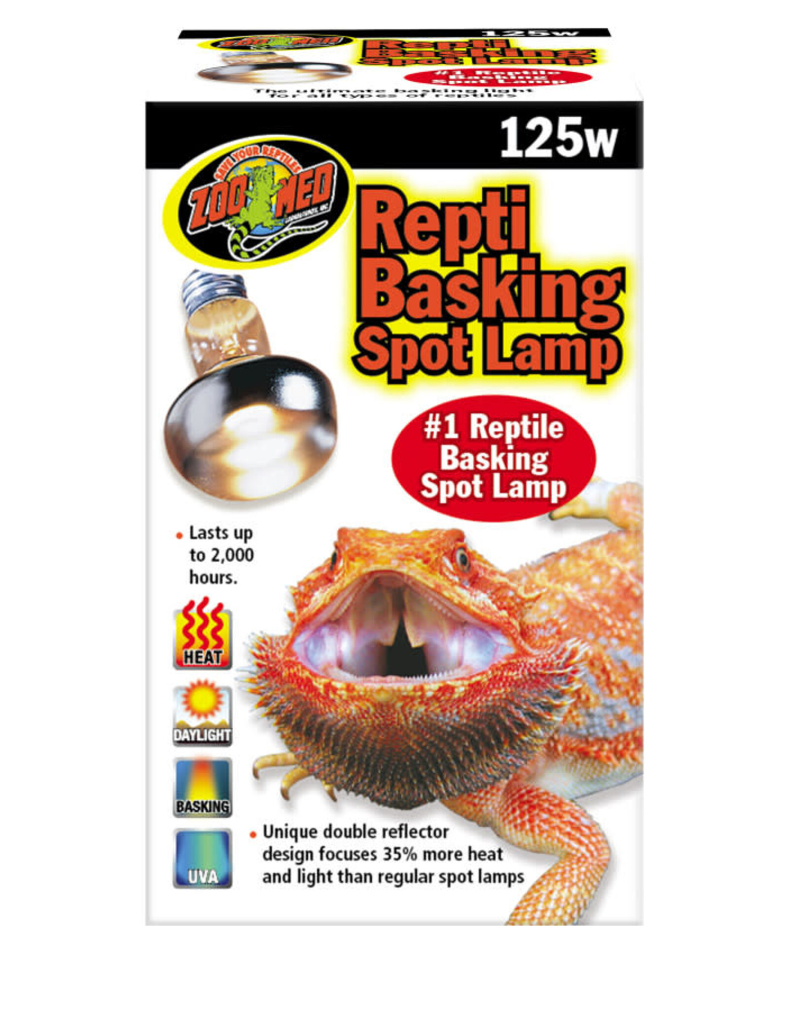 ZOO MED LABORATORIES, INC. ZOO MED- SL-125- REPTI BASKING SPOT LAMP/BULB- 125W