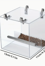 ACRYLIC- SEED SAVER- 5.11X5.11X4.33- BIRD FEEDER- SMALL