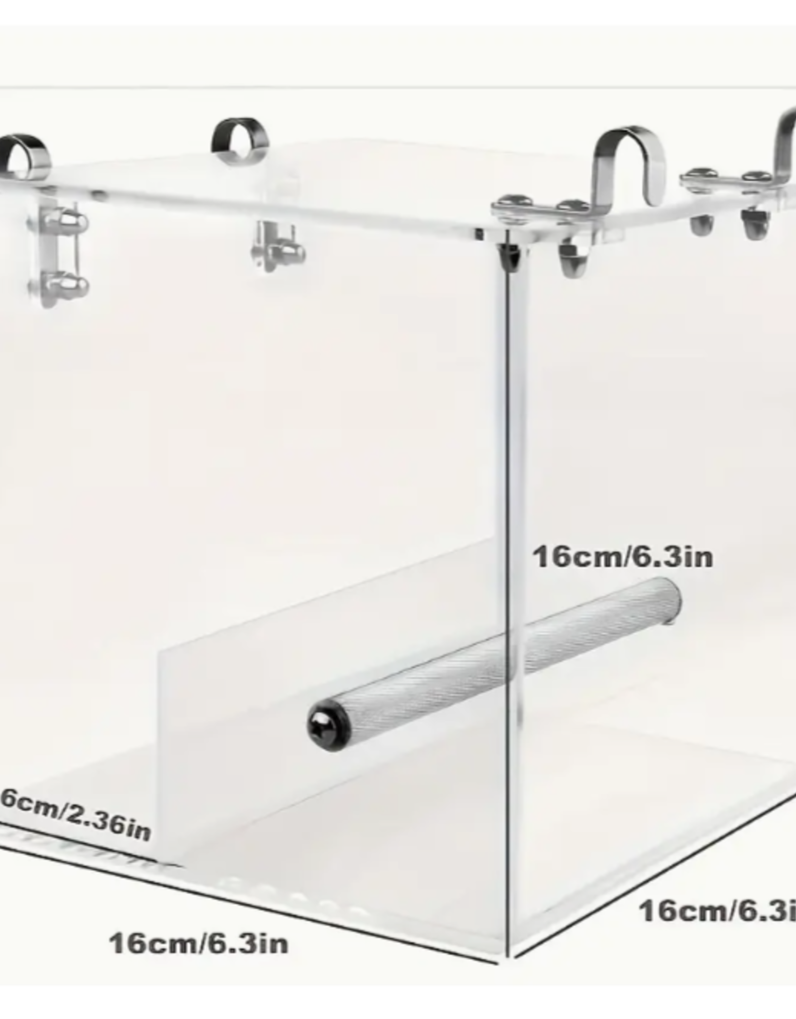 ACRYLIC- SEED SAVER- 6.3X6.3X6.3 - BIRD FEEDER- LARGE