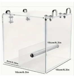 ACRYLIC- SEED SAVER- 6.3X6.3X6.3 - BIRD FEEDER- LARGE