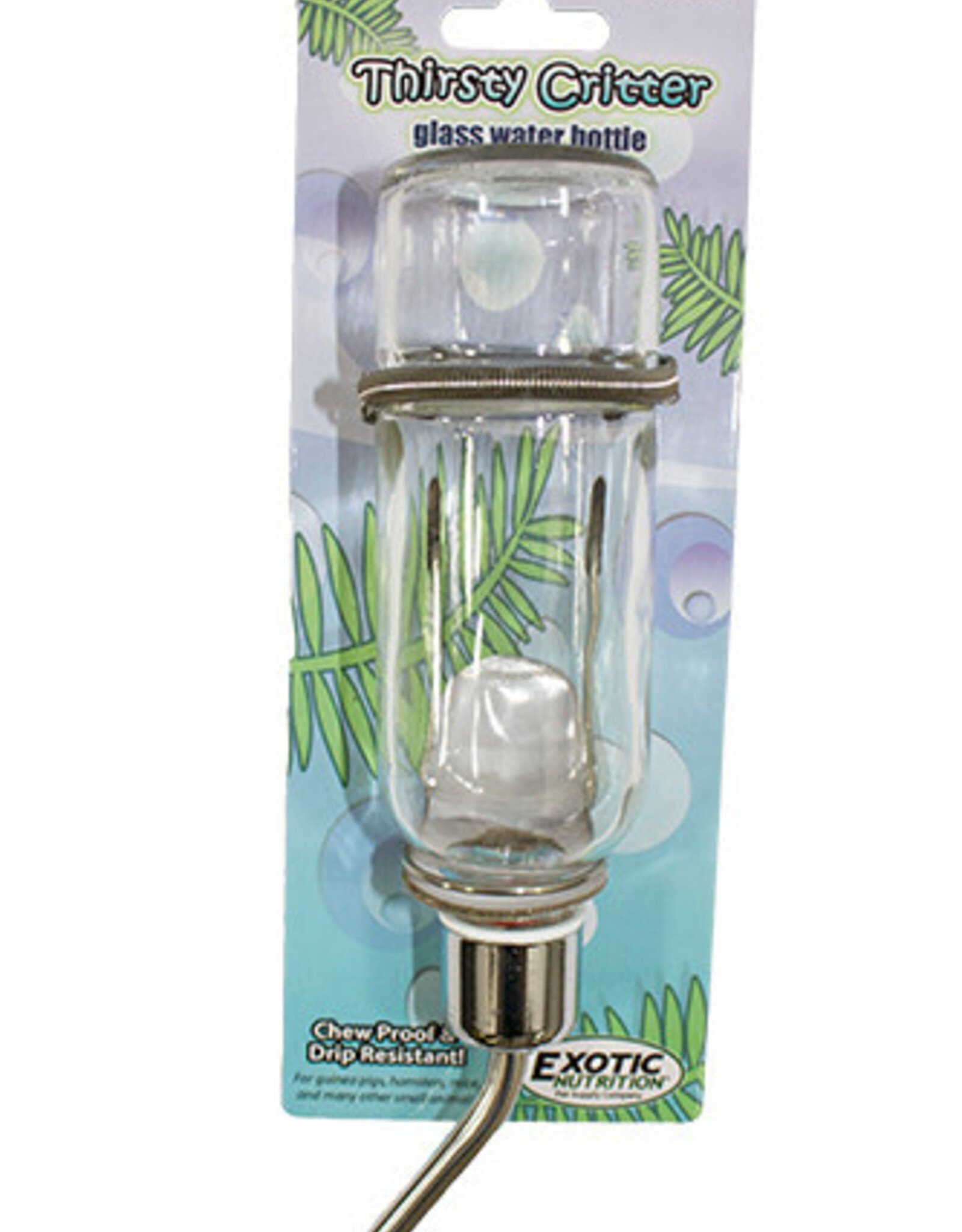 EXOTIC NUTRITION WB12EN- WATER BOTTLE- GLASS- HANGING- 12 OZ