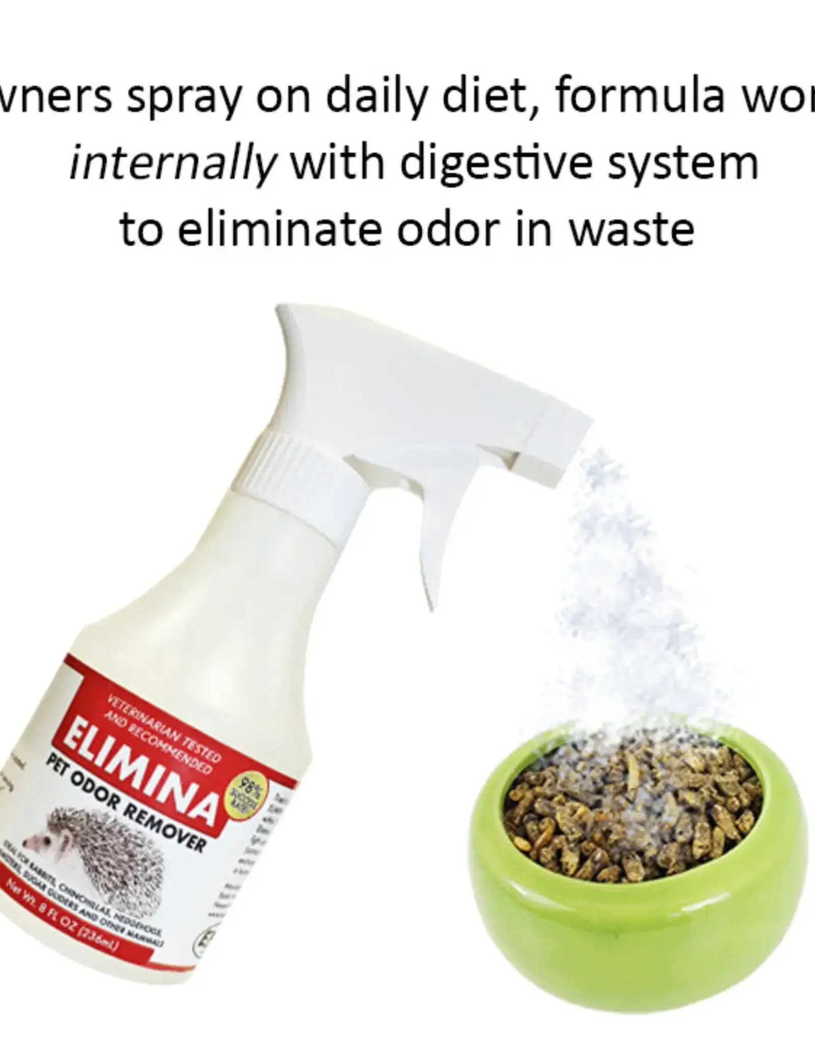 EXOTIC NUTRITION EXOTIC NUTRITION- 328EN- ELIMINA- 3X3X6- ODOR REMOVER 8 OZ