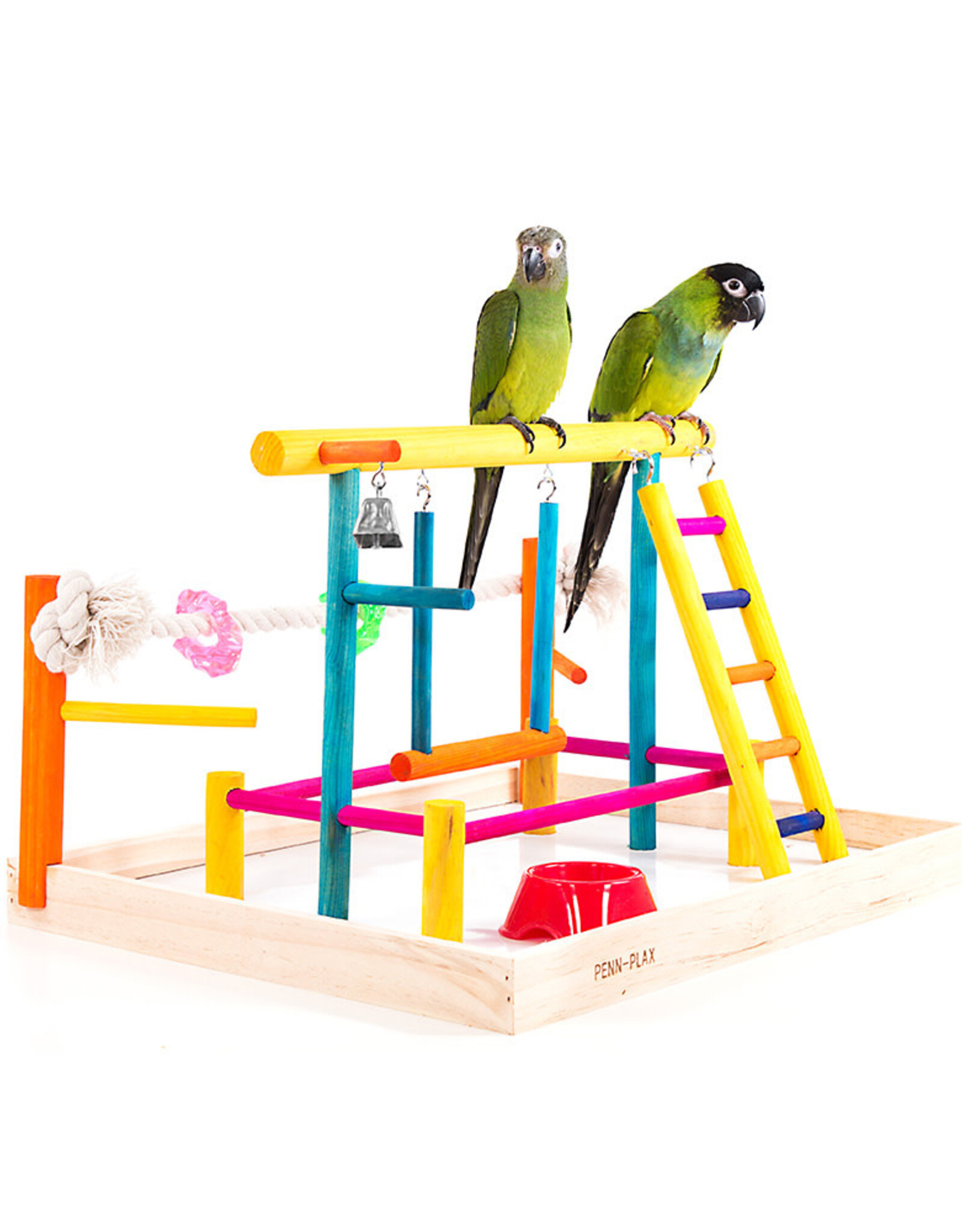 PENN PLAX PLASTICS, INC. BA148- PLAY GYM- TABLE TOP- 12X15X19- BIRD ACTIVITY CENTER