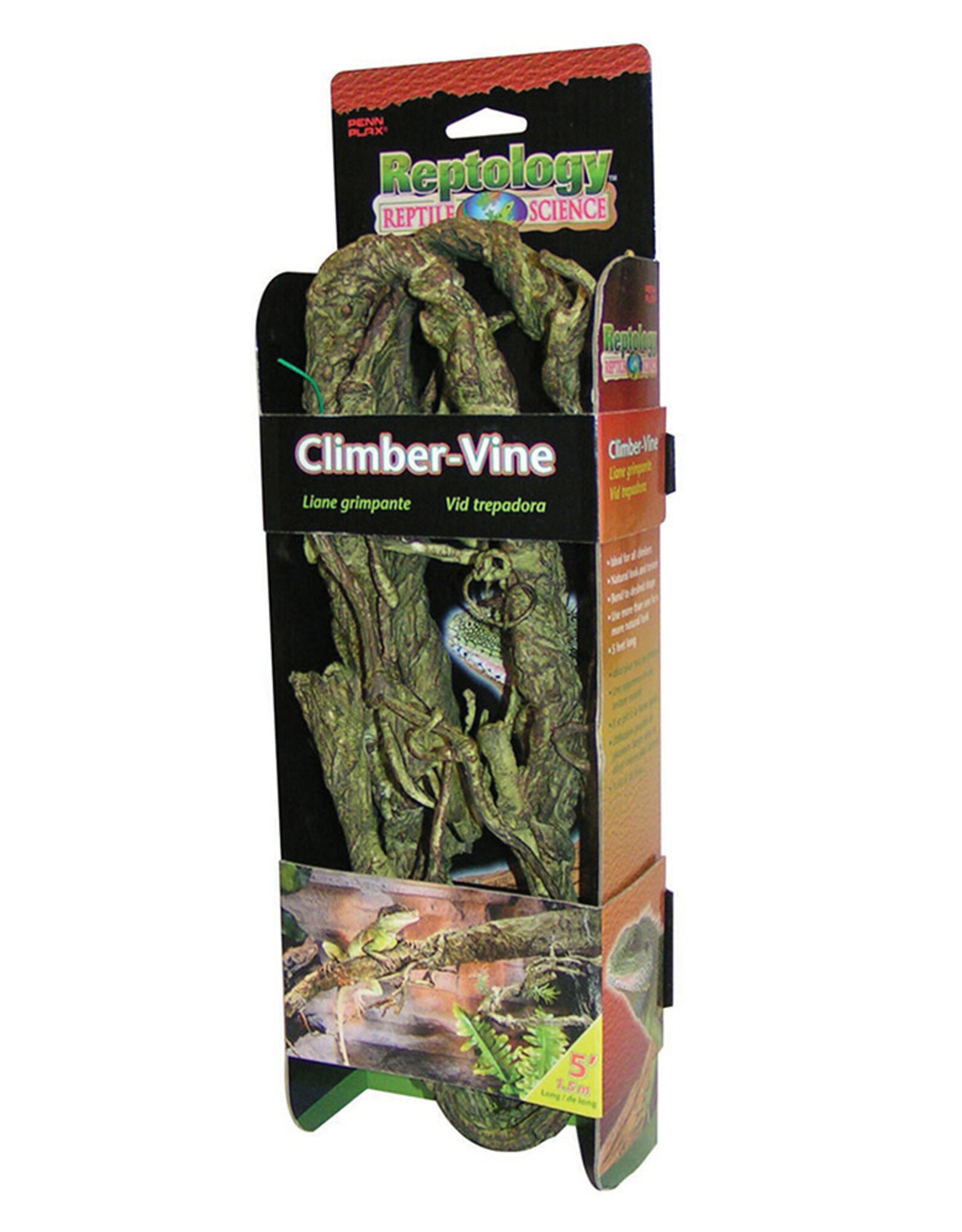 PENN PLAX PLASTICS, INC. REP401- CLIMBER VINE- GREEN- 5 FEET 3/8- DIA
