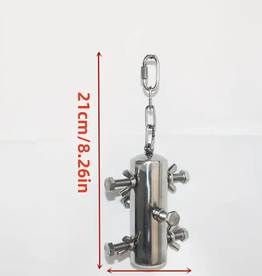 STAINLESS STEEL- BIRD TOY- 8.5X4X4- WING NUT PUZZLE