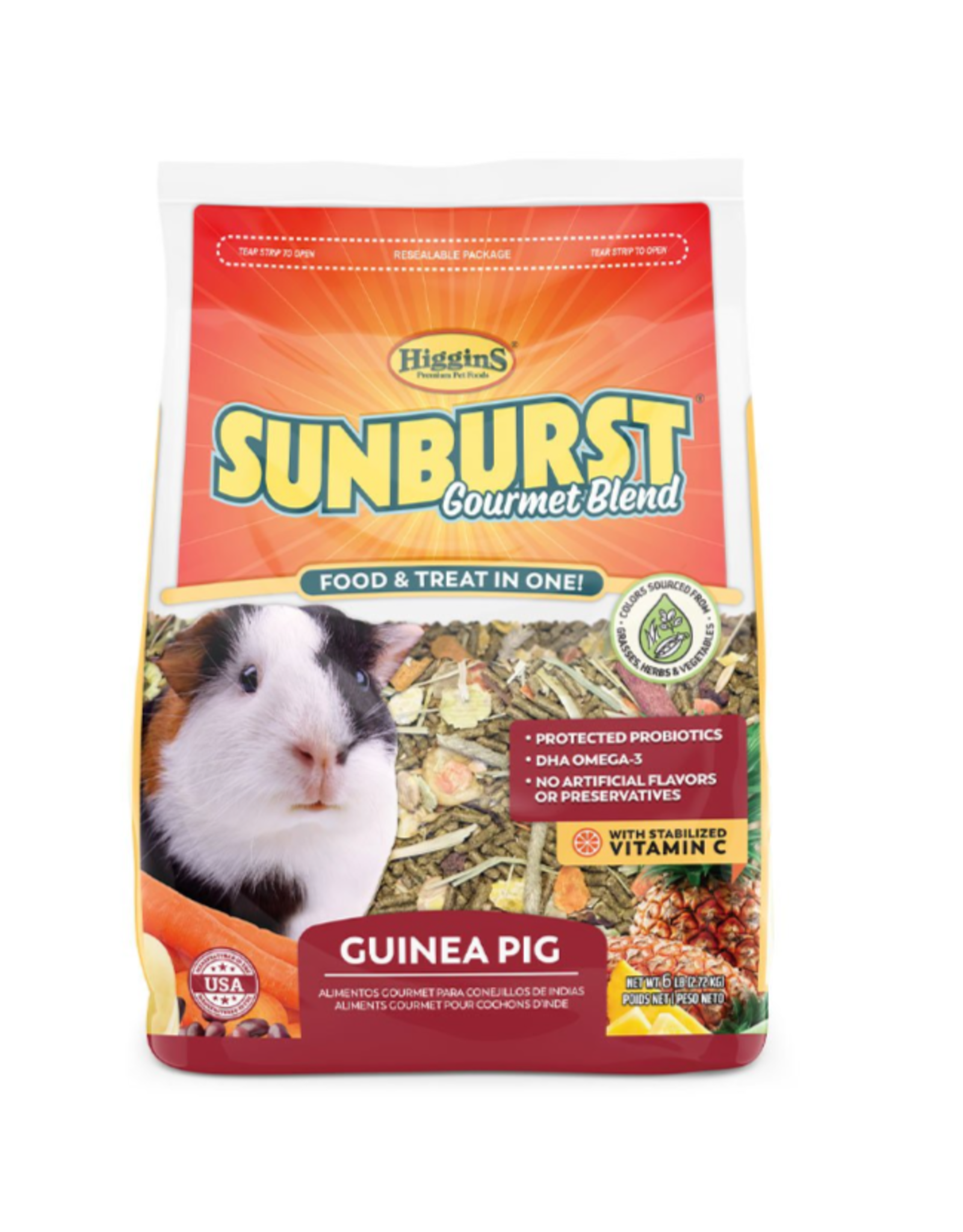 HIGGINS PREMIUM PET FOODS HIGGINS SUNBURST- 14X8X6- GUINEA PIG- 6 LB
