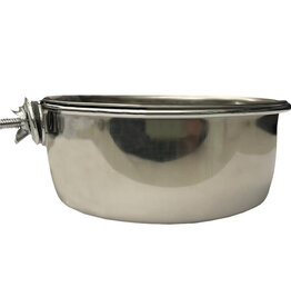 A&E CAGE CO. COOP CUP- STAINLESS STEEL- WITH RING AND BOLT- 30 OZ