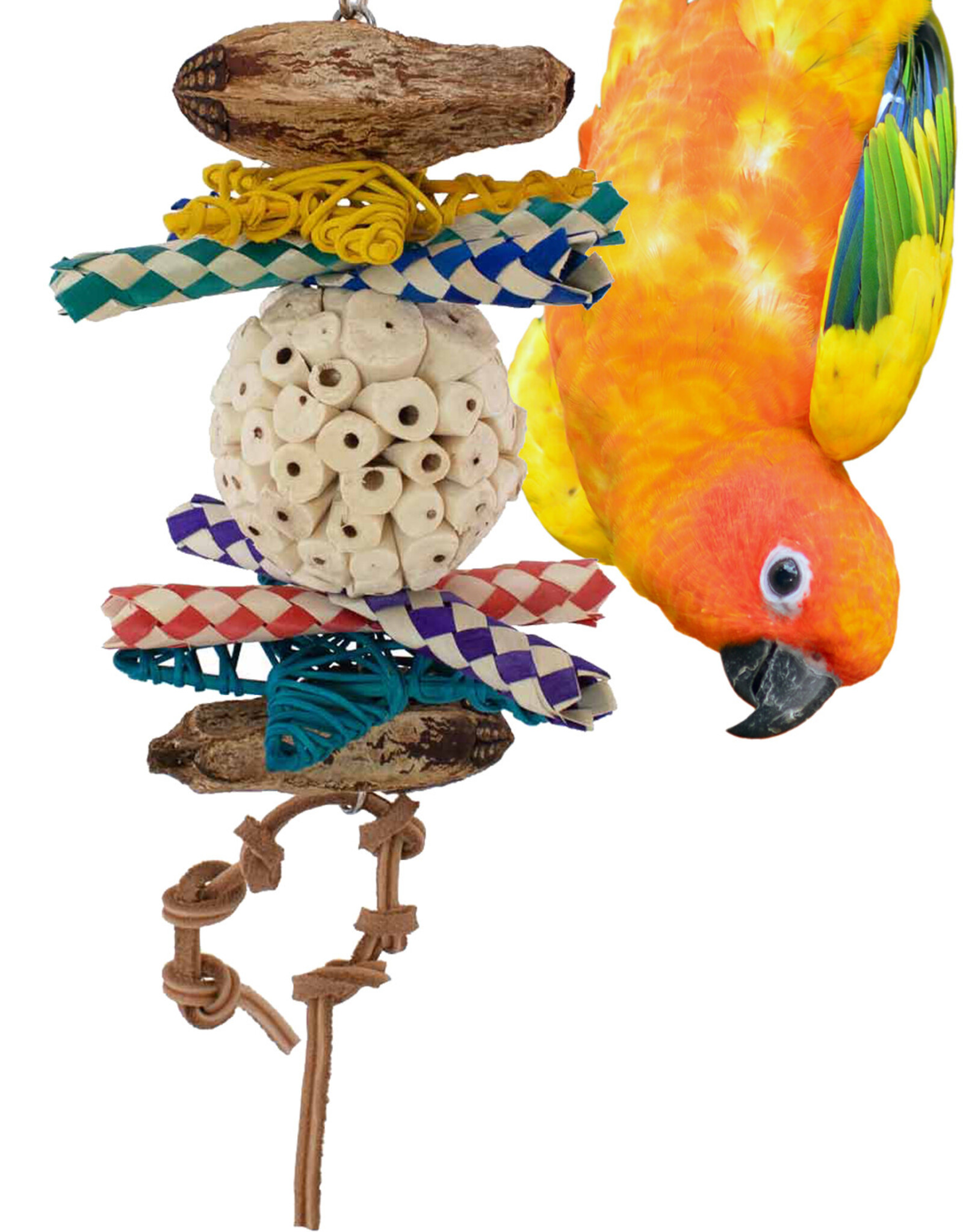 SB1240- BIRD TOY- 6X6X12- SOLA BALL- DELIGHT