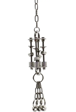 STAINLESS STEEL- BIRD TOY- 2x2x12- NUT PUZZLE