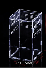 ENCLOSURE- ACRYLIC- BOX- HABITAT- 4.75 X 4.75 X 7.87 INCH- WITH MAGNETIC  LID