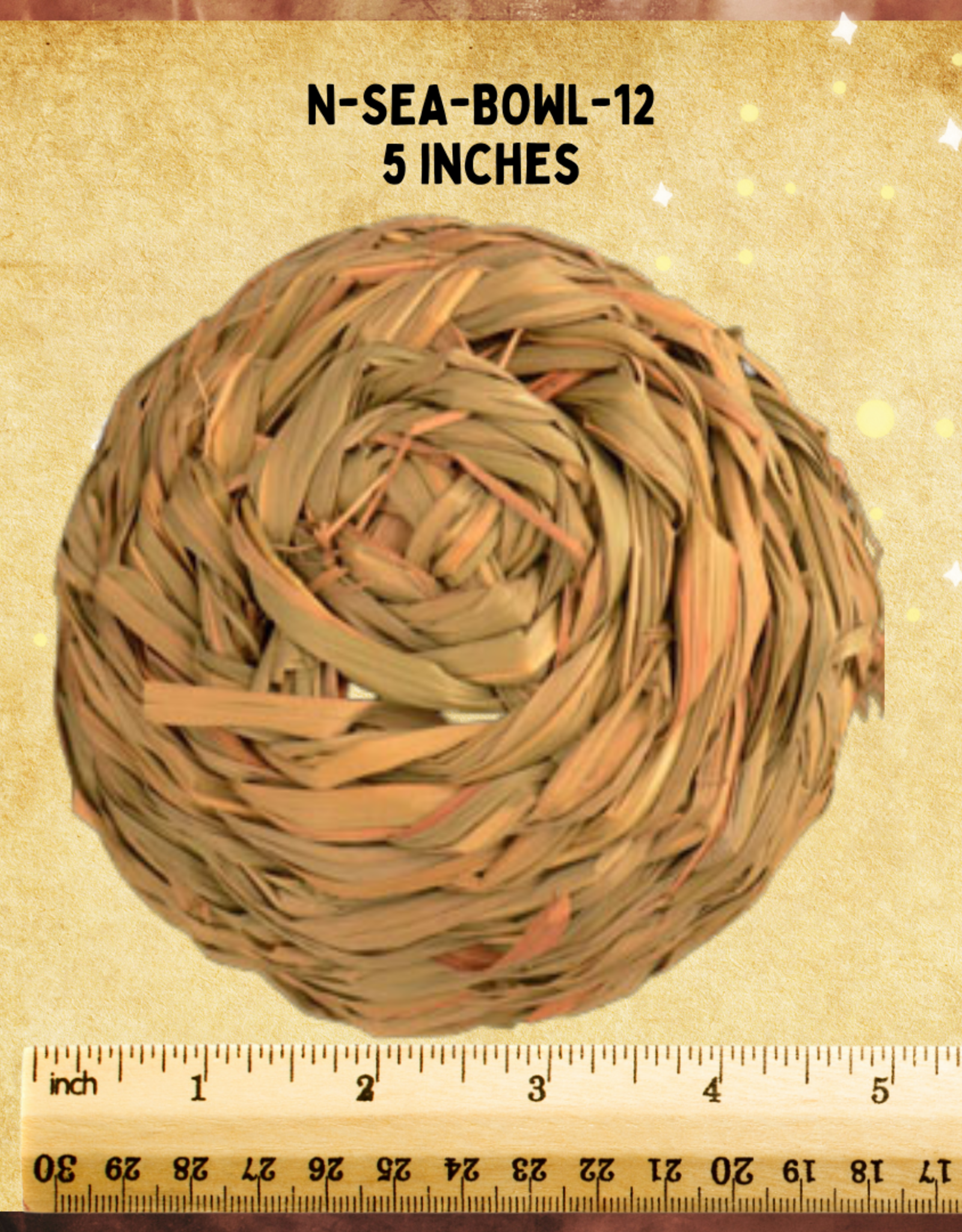TOY MAKING- SEAGRASS AND VINE- 5x5x3- BOWL- EACH