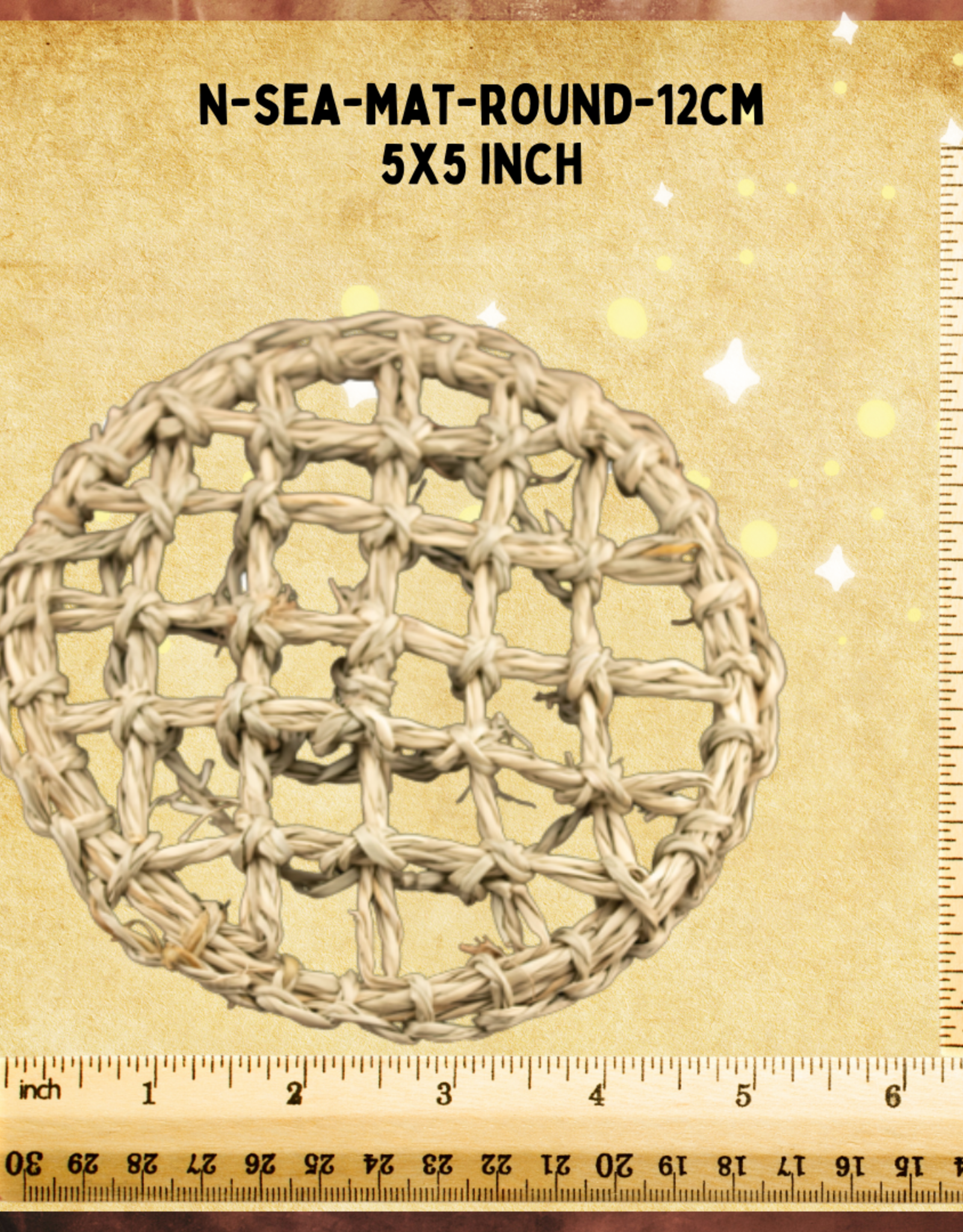 TOY MAKING- MAT- SEAGRASS- 5X5- ROUND
