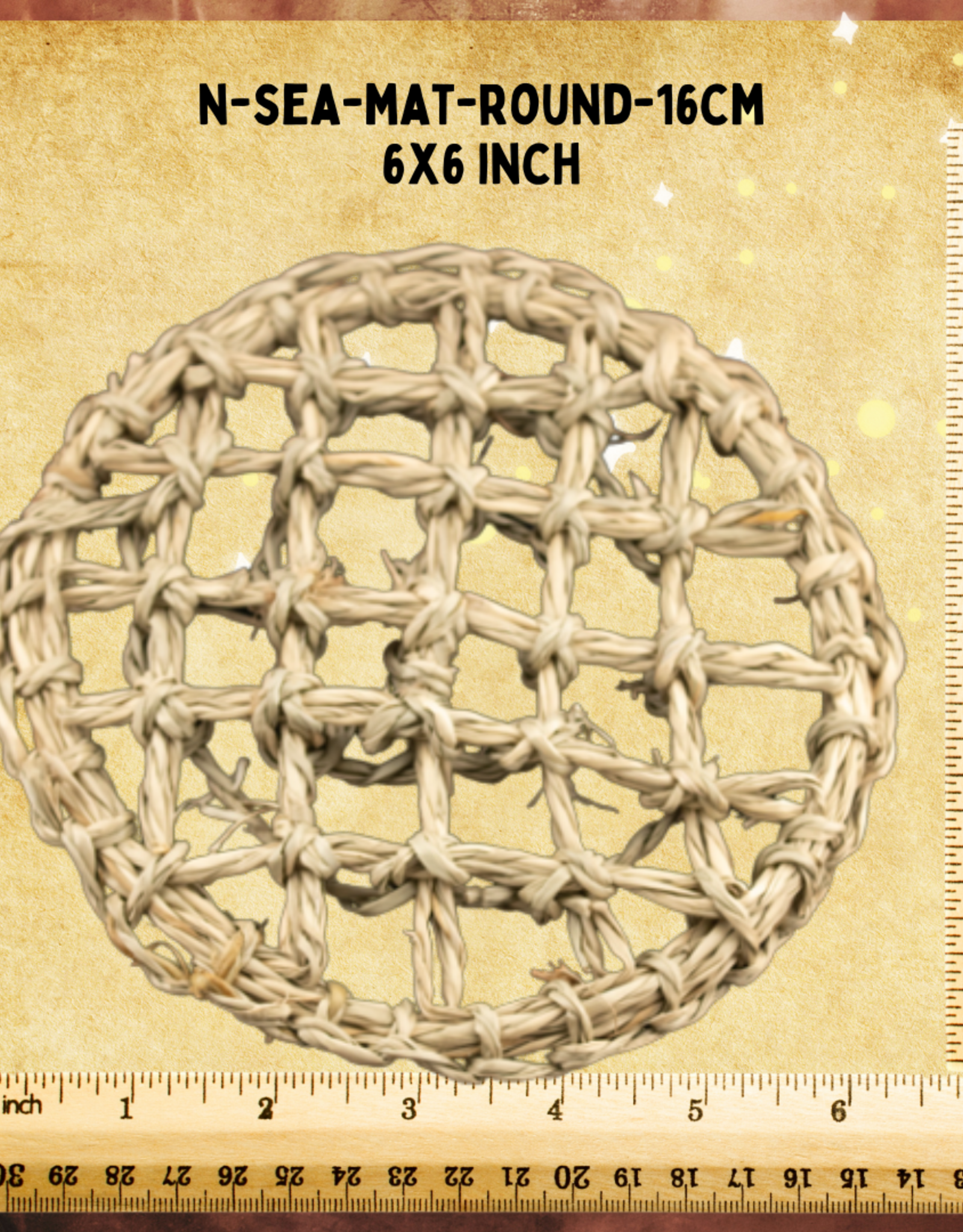 TOY MAKING- MAT- SEAGRASS- 6X6- ROUND
