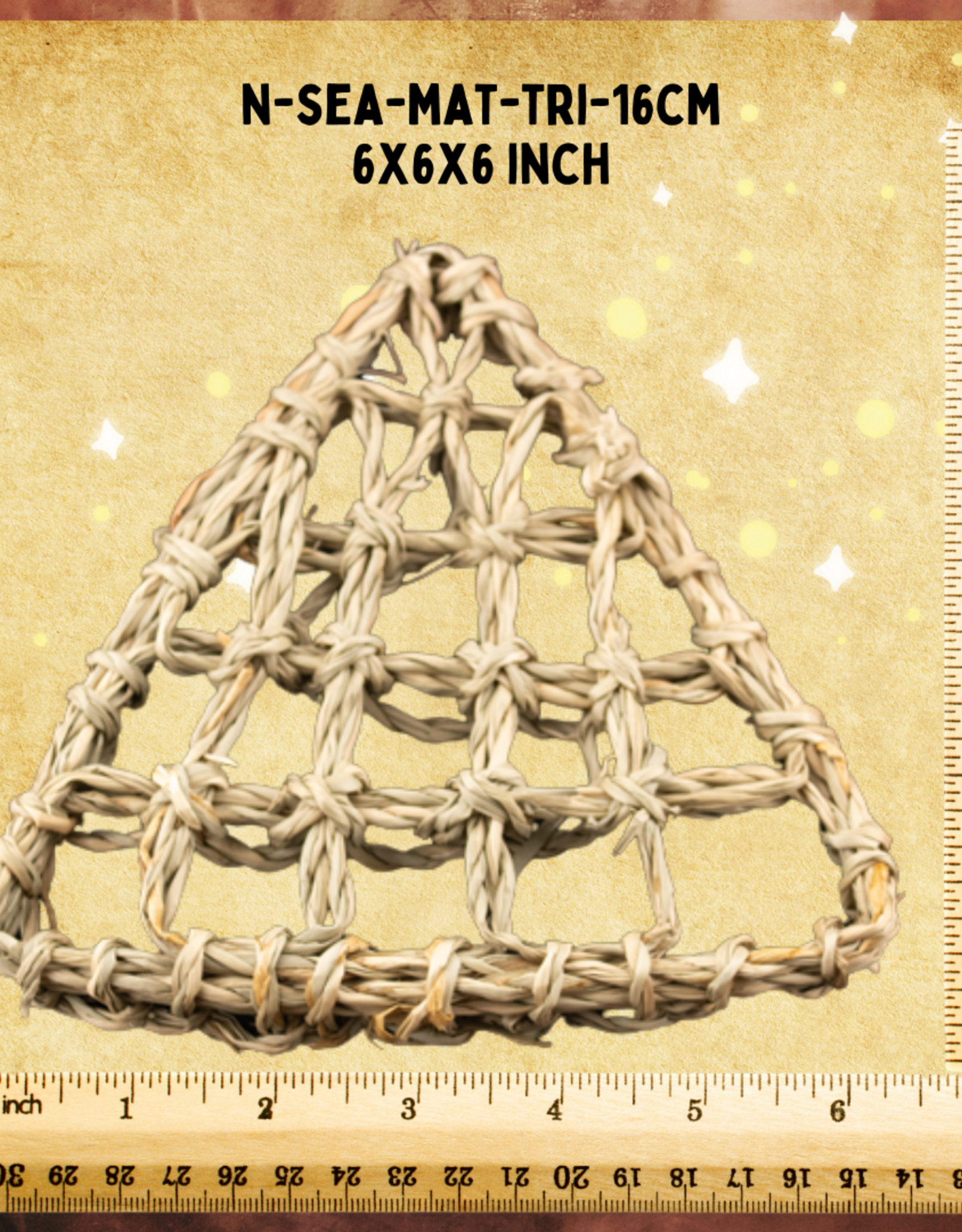 TOY MAKING- MAT- SEAGRASS- 6X6- TRIANGLE