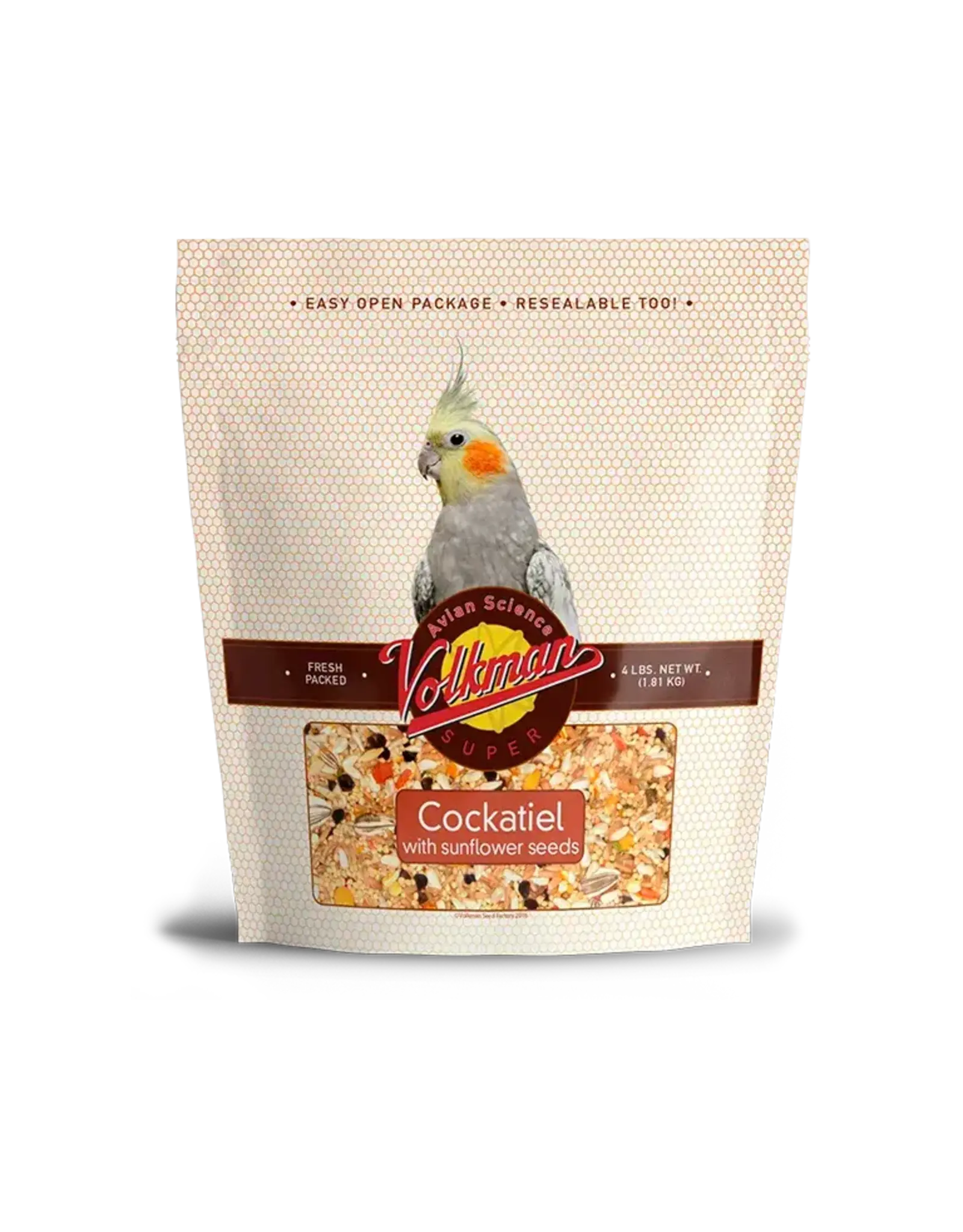 VOLKMAN SEED COMPANY INC VOLKMAN- AVIAN SCIENCE- SUPER- COCKATIEL  4 LB