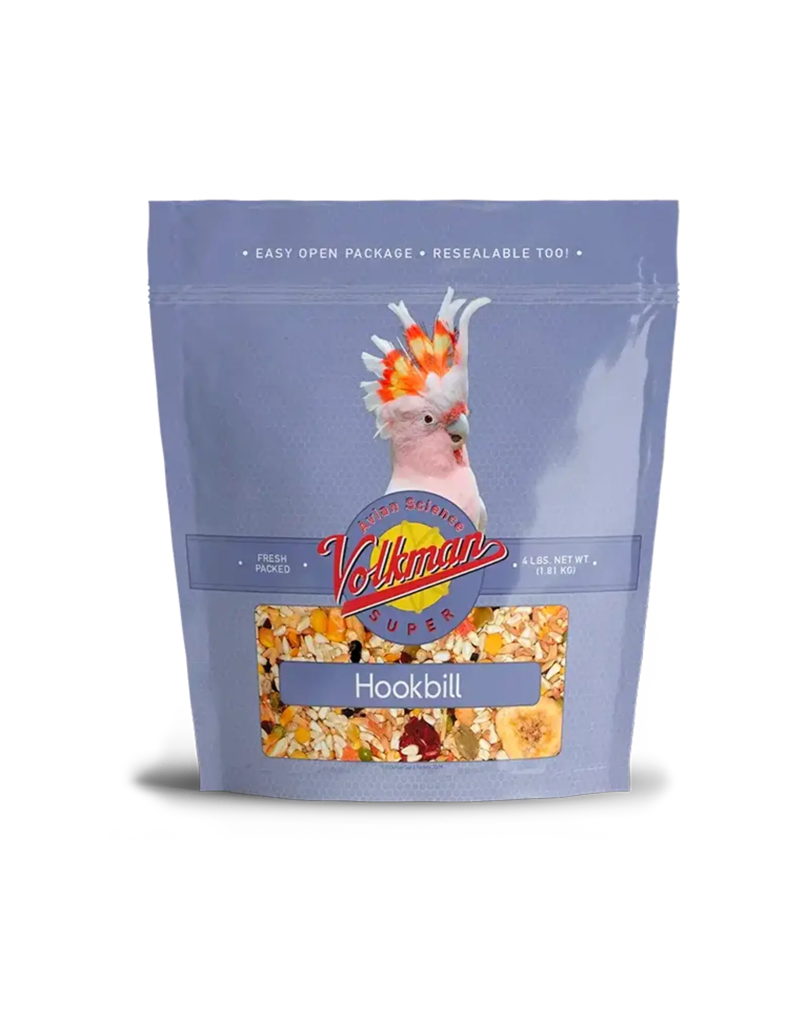 VOLKMAN SEED COMPANY INC VOLKMAN- AVIAN SCIENCE- SUPER- HOOKBILL 4 LB