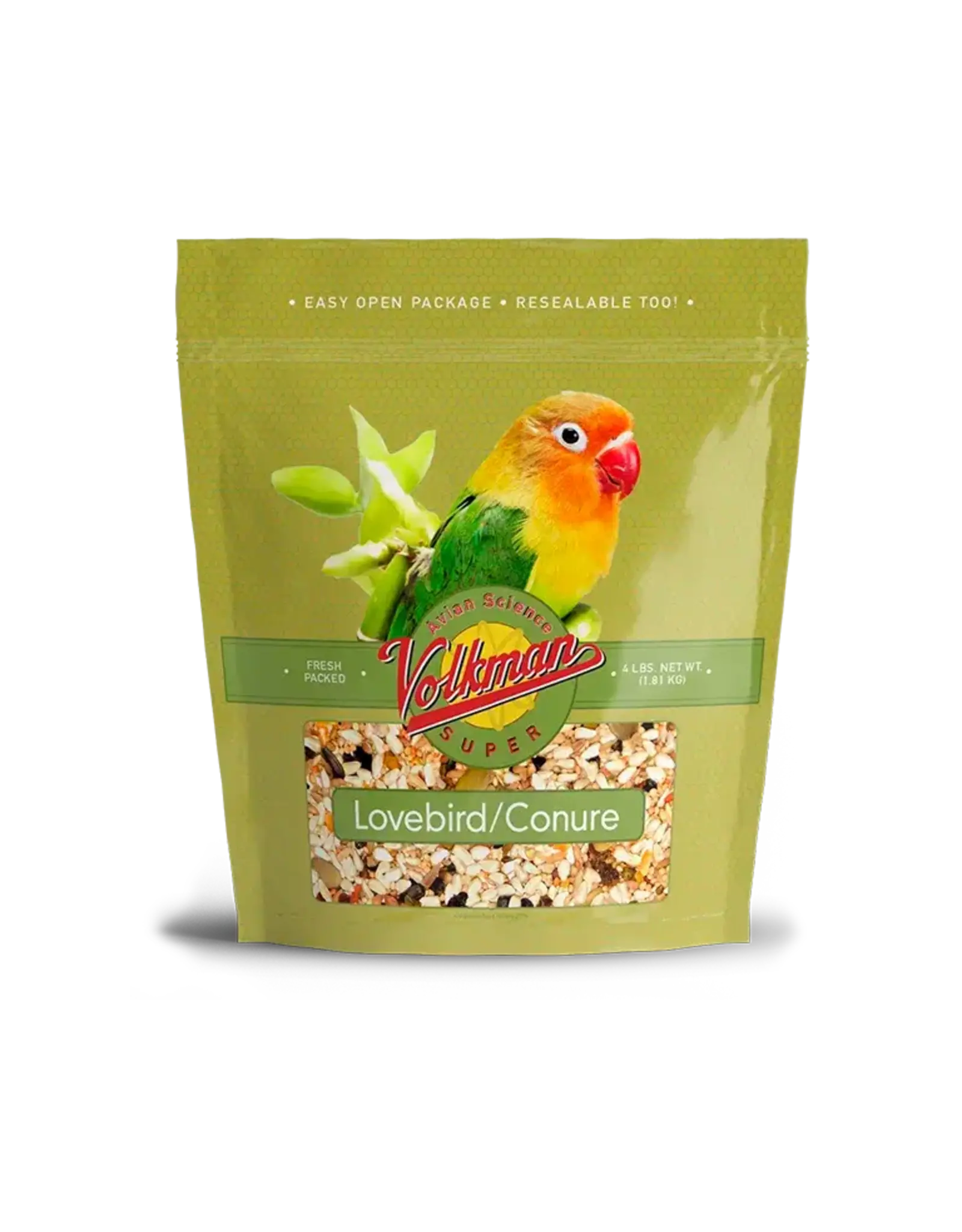 VOLKMAN SEED COMPANY INC VOLKMAN- AVAIN SCIENCE- SUPER- LOVEBIRD/CONURE 4 LB