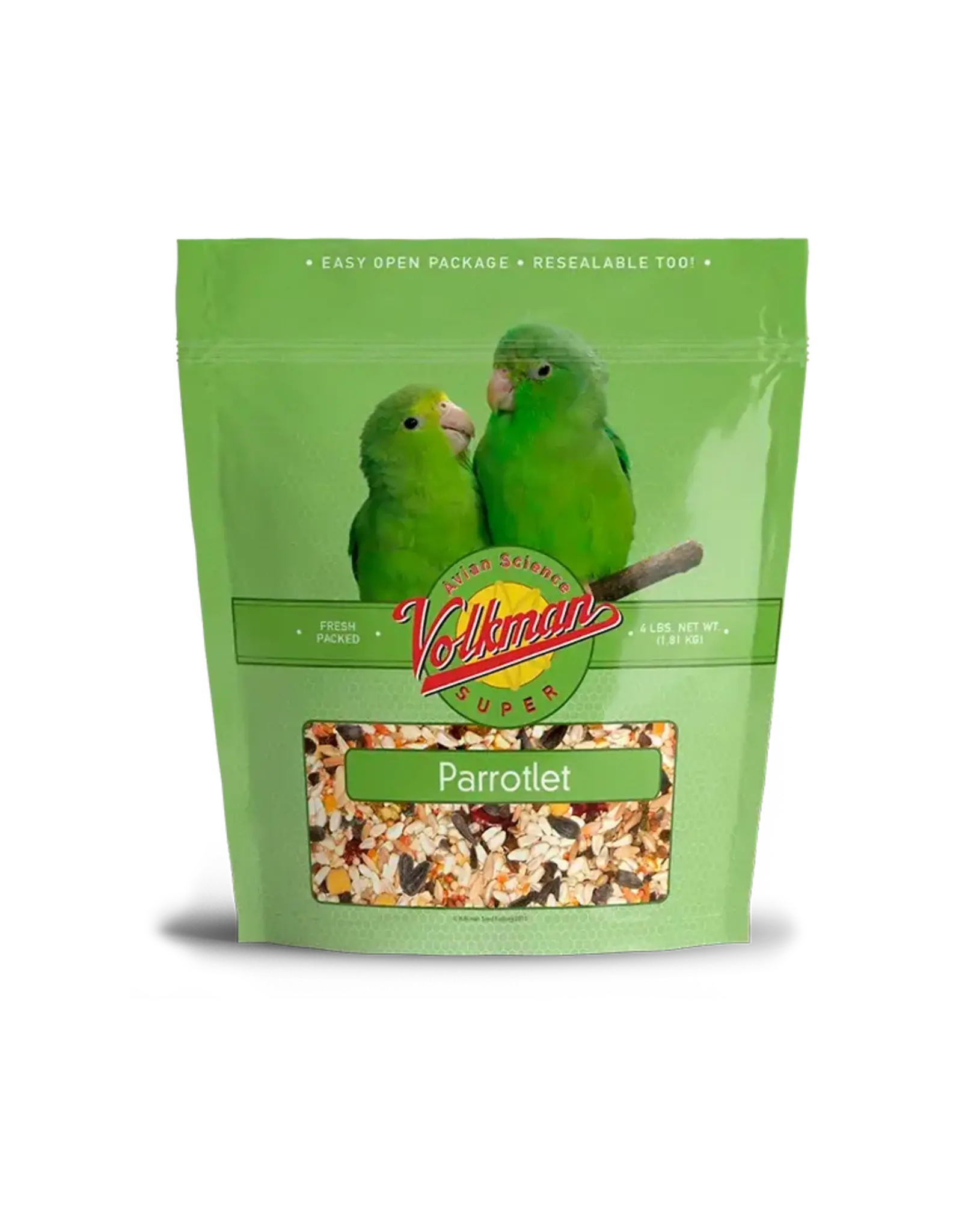 VOLKMAN SEED COMPANY INC VOLKMAN- AVIAN SCIENCE- SUPER- PARROTLET 4 LB