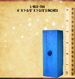 TOY MAKING- PINE- 4" X 1-3/8" X 1-3/8"- BLOCK- ONE HOLE- EACH