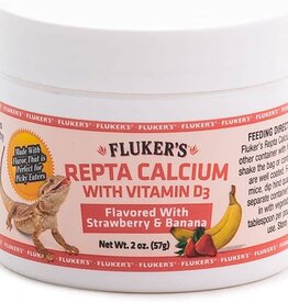 FLUKER LABS FLUKER'S- REPTA CALCIUM- STRAWBERRY- WITH D3- 2 OZ