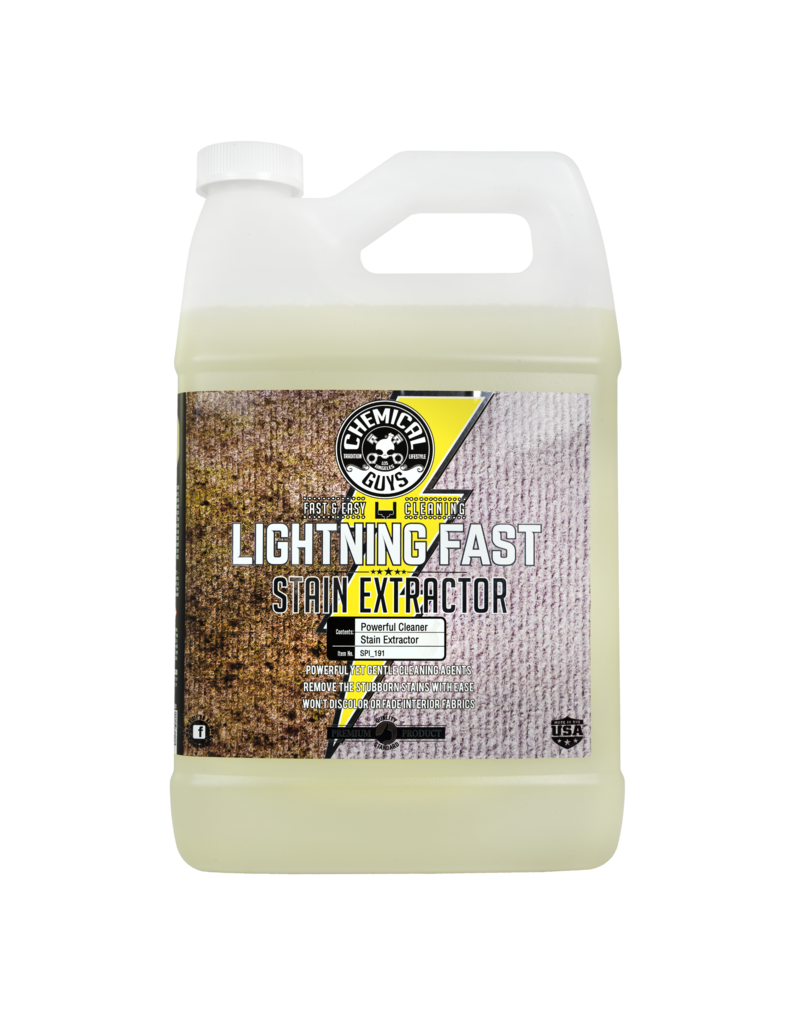 Chemical Guys Lightning Fast Carpet+Upholstery Stain Extractor Cleaner & Stain Remover (1 Gallon)