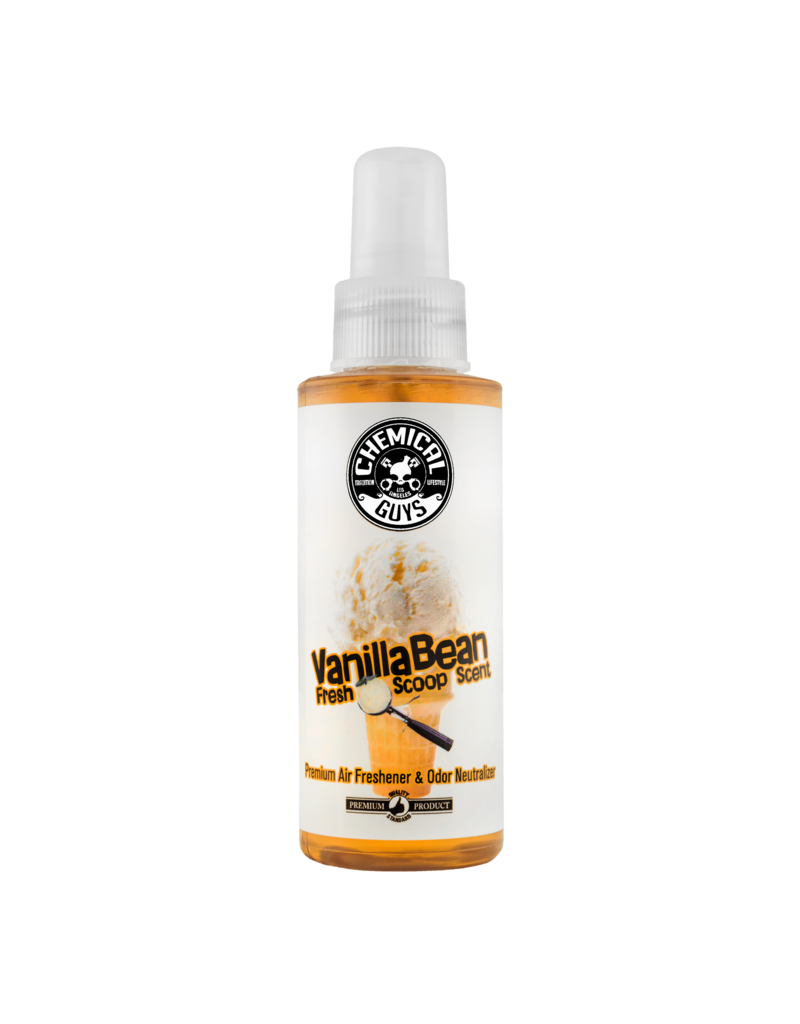 Chemical Guys Vanilla Bean Fresh Scoop Scent Air Freshener & Odor Eliminator, 4 fl. oz