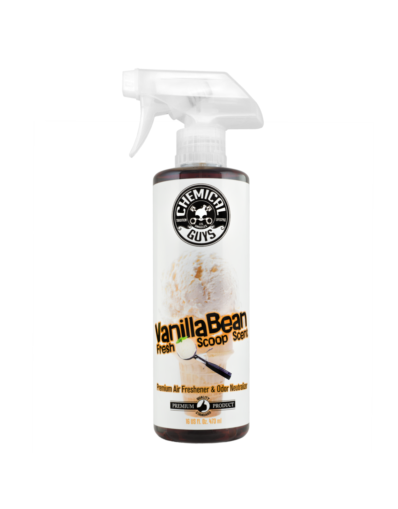 Chemical Guys Vanilla Bean Fresh Scoop Scent Air Freshener & Odor Eliminator, 16 fl. oz