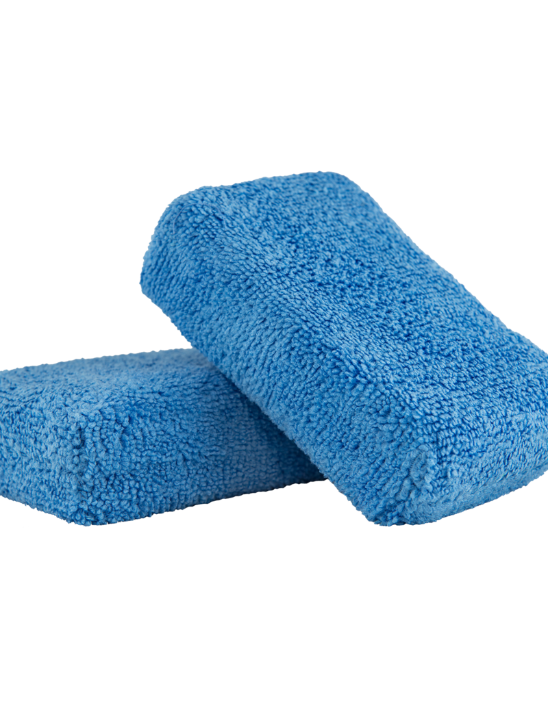 Chemical Guys MIC_292_02 Premium Grade Microfiber Applicators, Blue 2'' X 4'' X 6'' (2 Pack)
