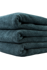 Chemical Guys MIC_508_03 Microfiber Towels 16X16 Heavy Black Towel, With Red Silk Edges - (3pcs/Bag) - 1Unit