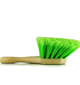 Chemical Guys ACC_G08 Tire/Wheel Brush- Heavy Cleaning With Gentle Feathered Bristles Short Handle Green Bristles